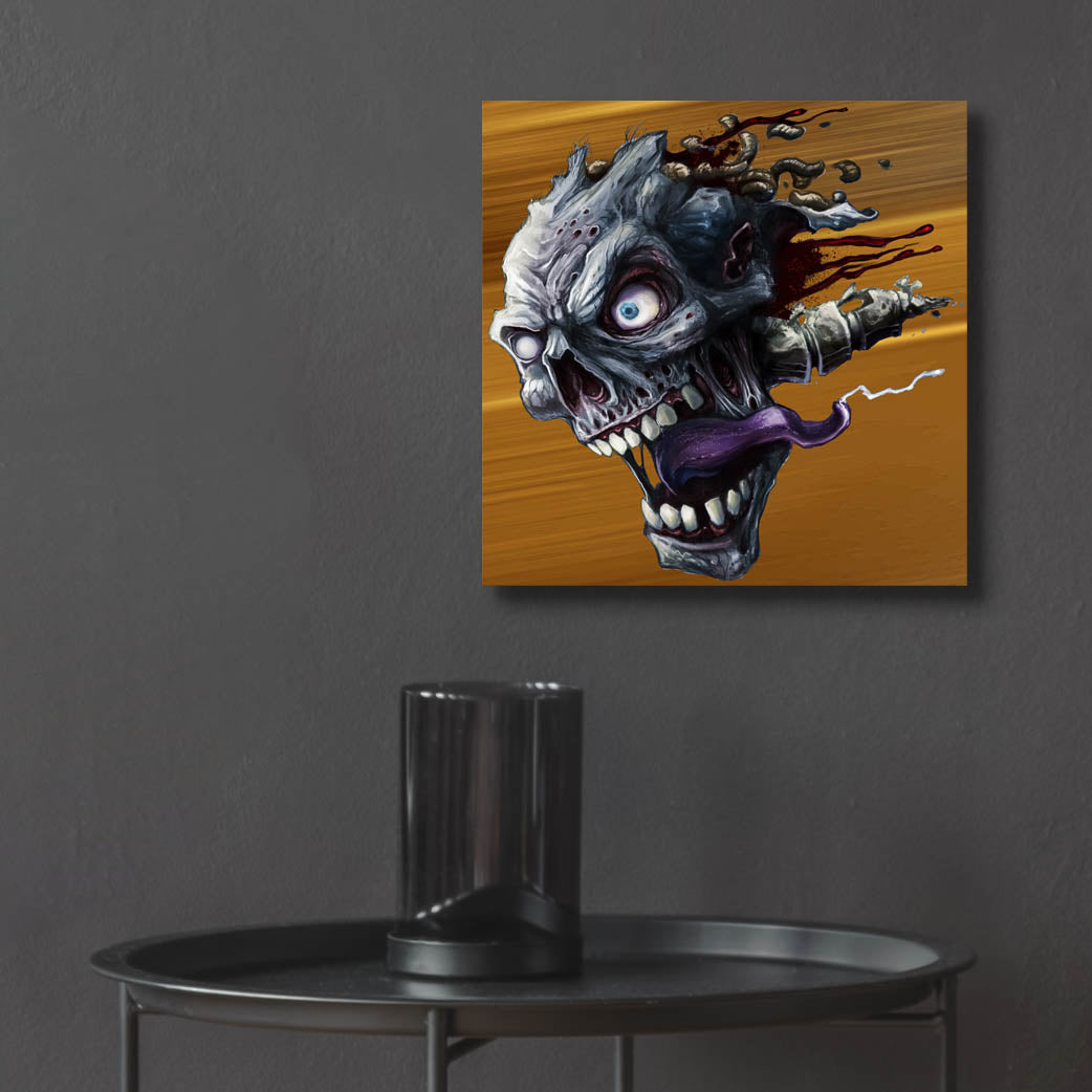 Epic Art 'Zombie Head' by Flyland Designs, Acrylic Glass Wall Art,12x12