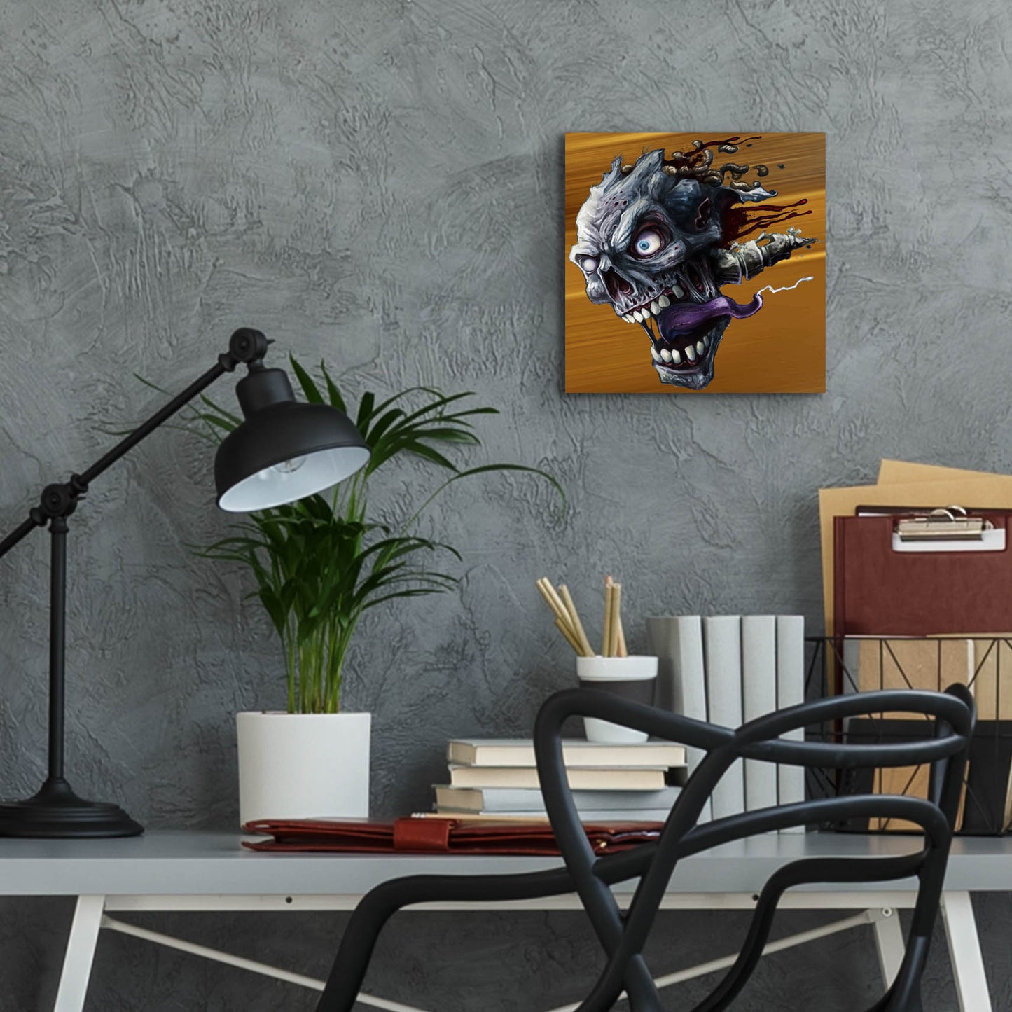 Epic Art 'Zombie Head' by Flyland Designs, Acrylic Glass Wall Art,12x12