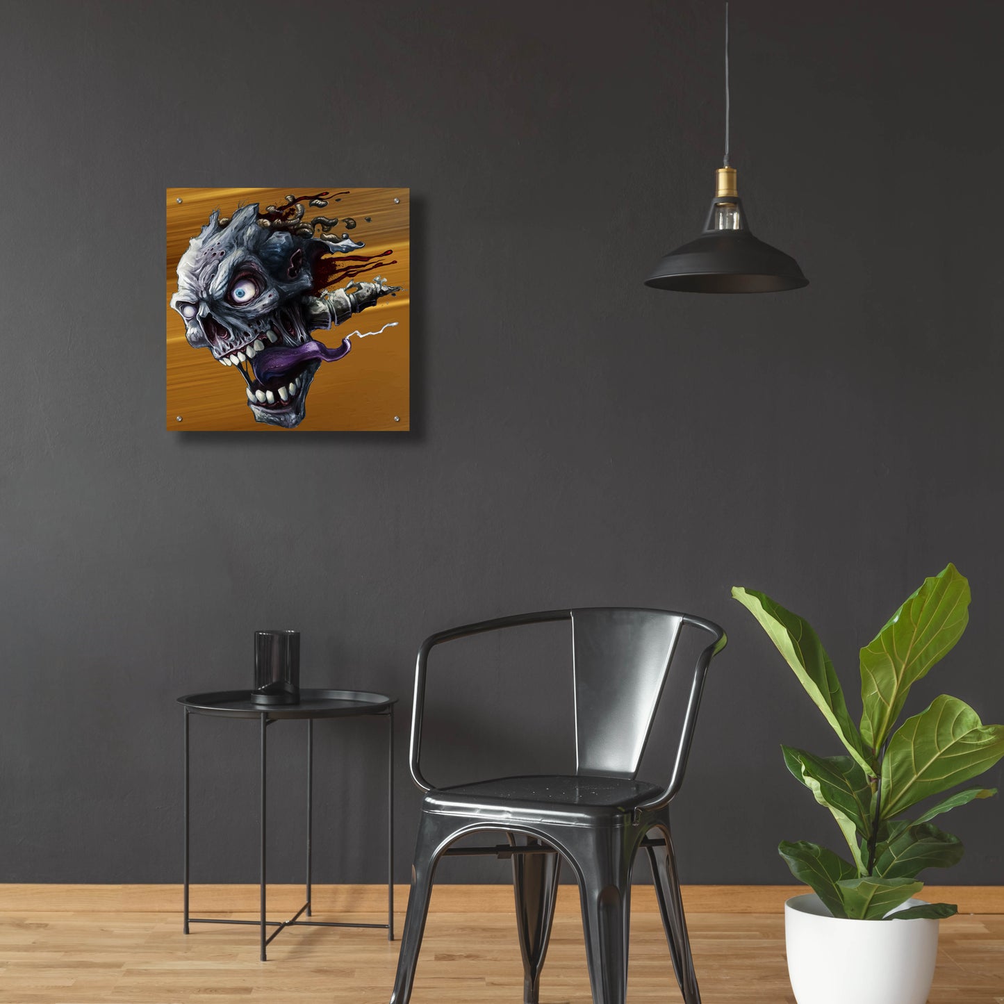 Epic Art 'Zombie Head' by Flyland Designs, Acrylic Glass Wall Art,24x24