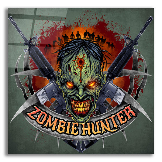 Epic Art 'Zombie Hunter Logo Template' by Flyland Designs, Acrylic Glass Wall Art