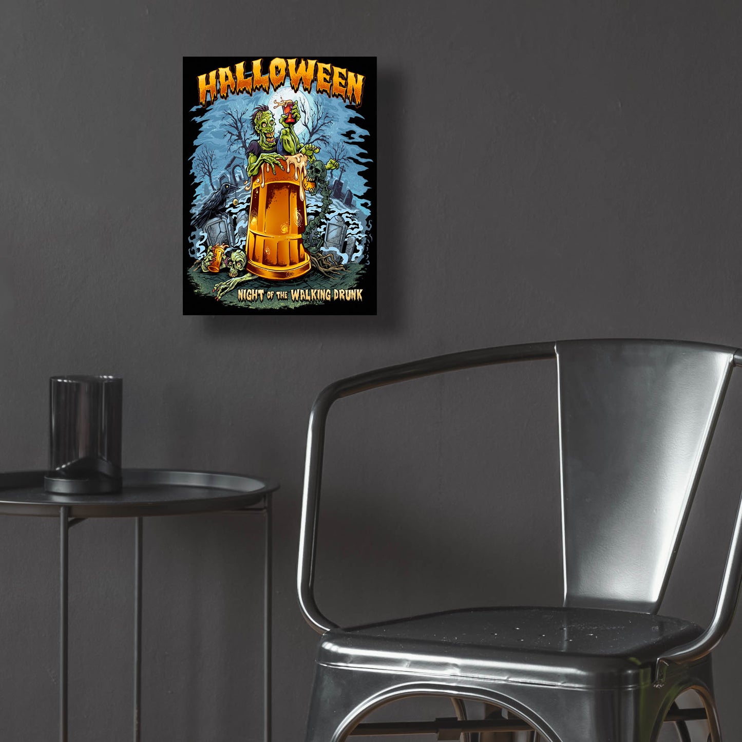 Epic Art 'Zombie In Beer Glass' by Flyland Designs, Acrylic Glass Wall Art,12x16