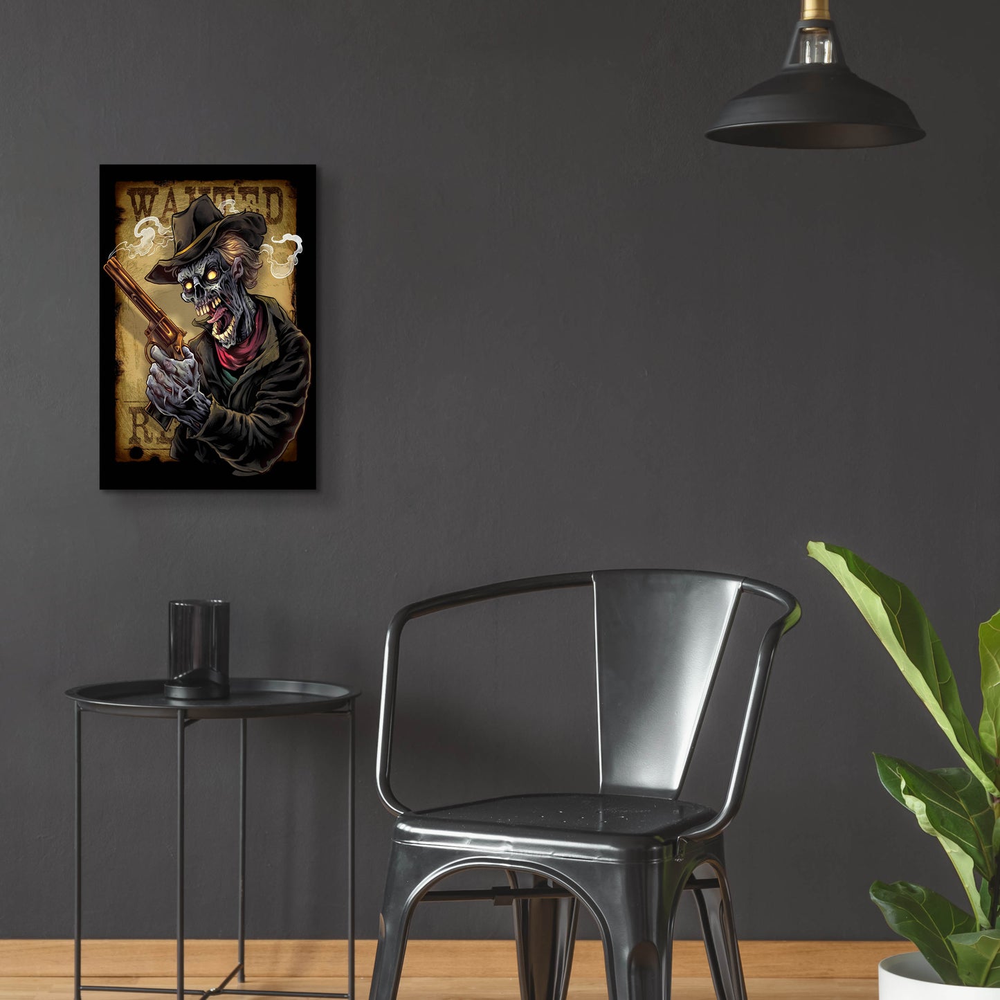 Epic Art 'Zombie Outlaw With Revolver' by Flyland Designs, Acrylic Glass Wall Art,16x24