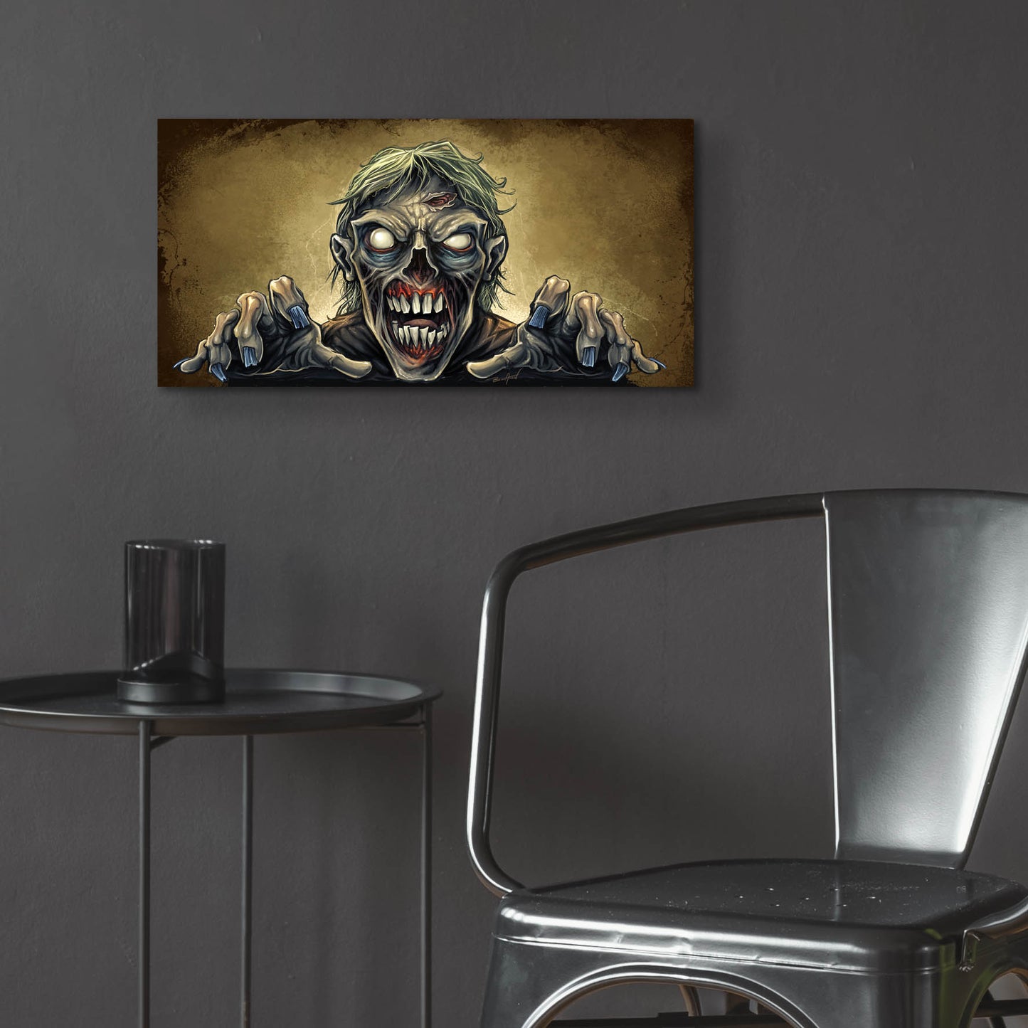 Epic Art 'Zombie Reaching Out' by Flyland Designs, Acrylic Glass Wall Art,24x12