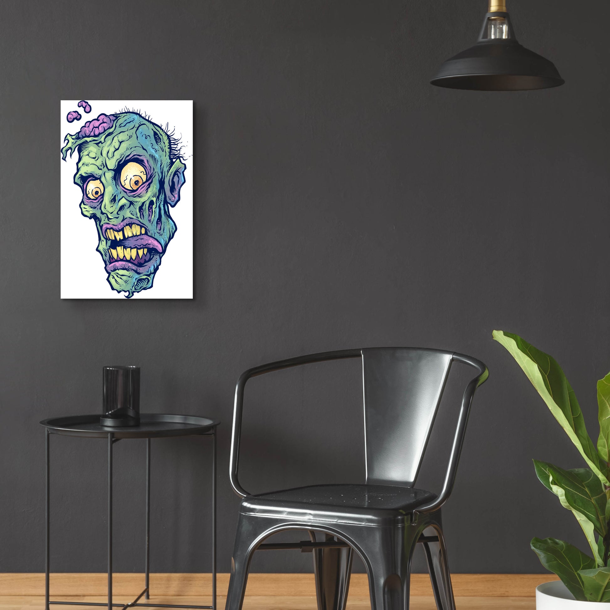 Epic Art 'Zombie Pattern Head 01' by Flyland Designs, Acrylic Glass Wall Art,16x24