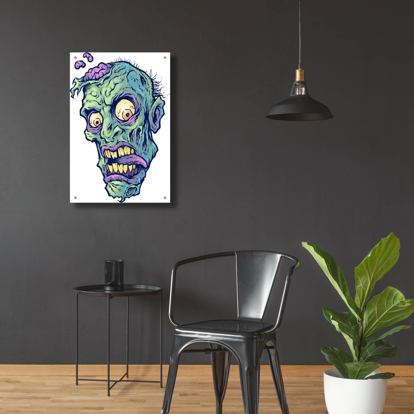 Epic Art 'Zombie Pattern Head 01' by Flyland Designs, Acrylic Glass Wall Art,24x36