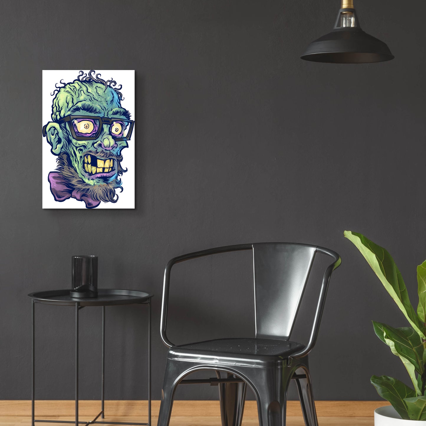 Epic Art 'Zombie Pattern Head 02' by Flyland Designs, Acrylic Glass Wall Art,16x24