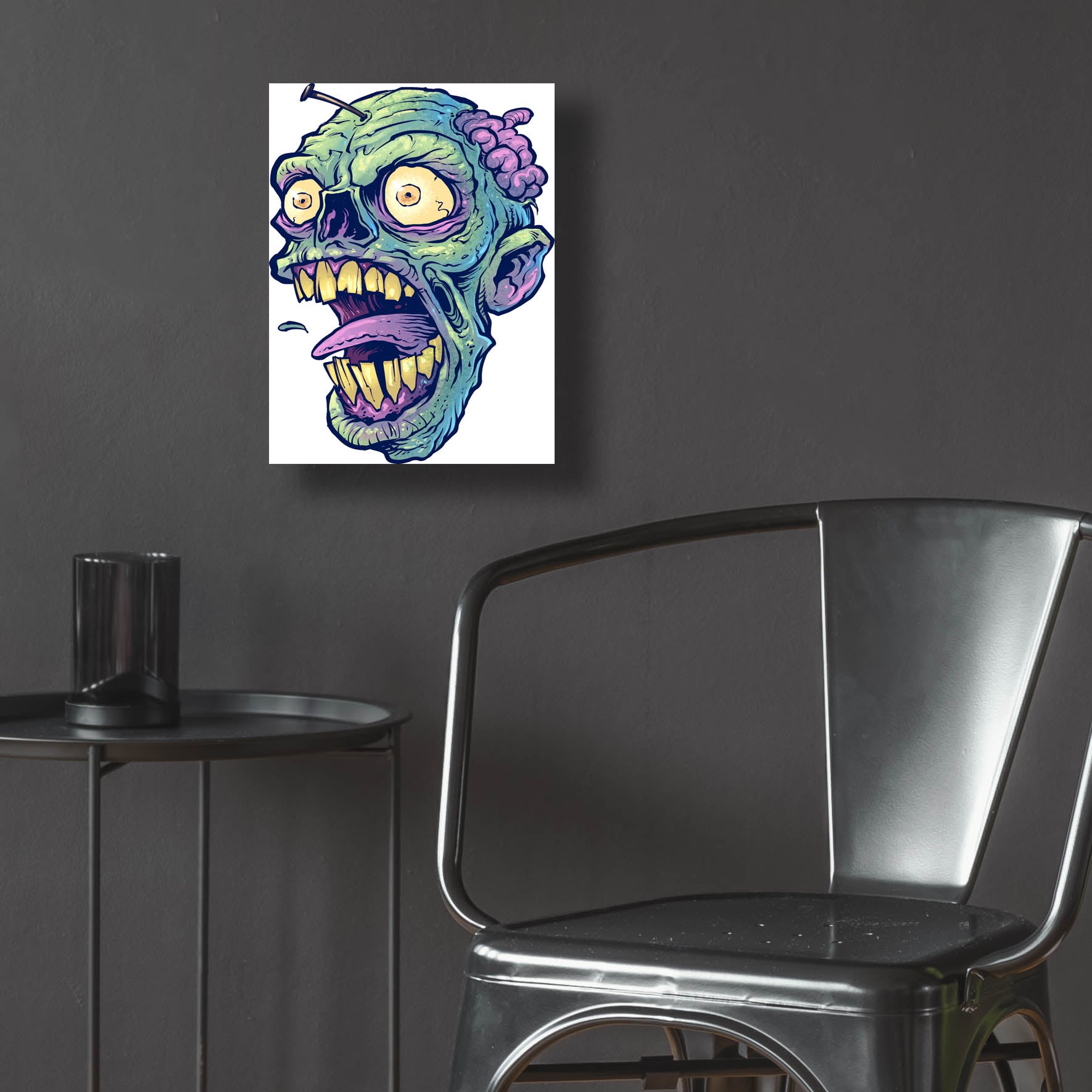 Epic Art 'Zombie Pattern Head 03' by Flyland Designs, Acrylic Glass Wall Art,12x16