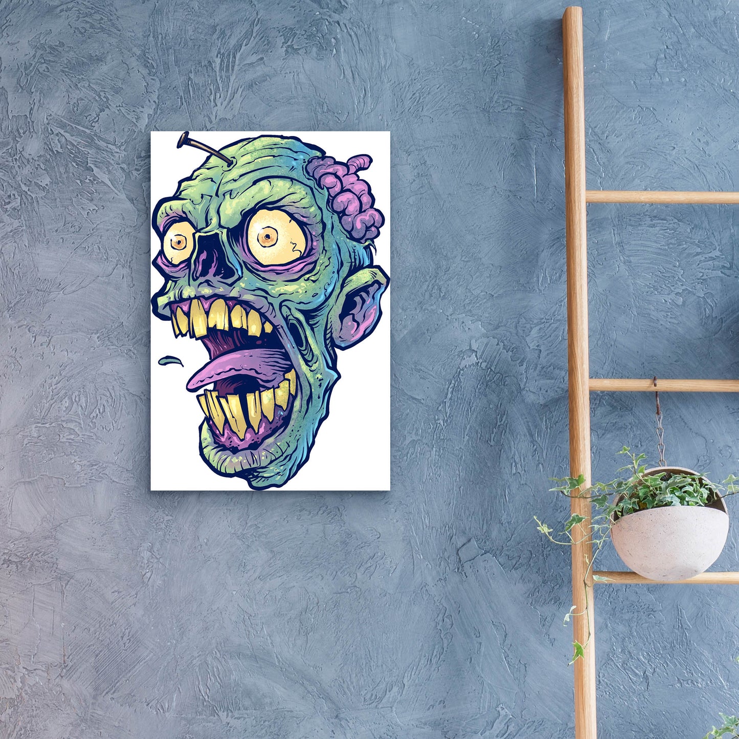 Epic Art 'Zombie Pattern Head 03' by Flyland Designs, Acrylic Glass Wall Art,16x24