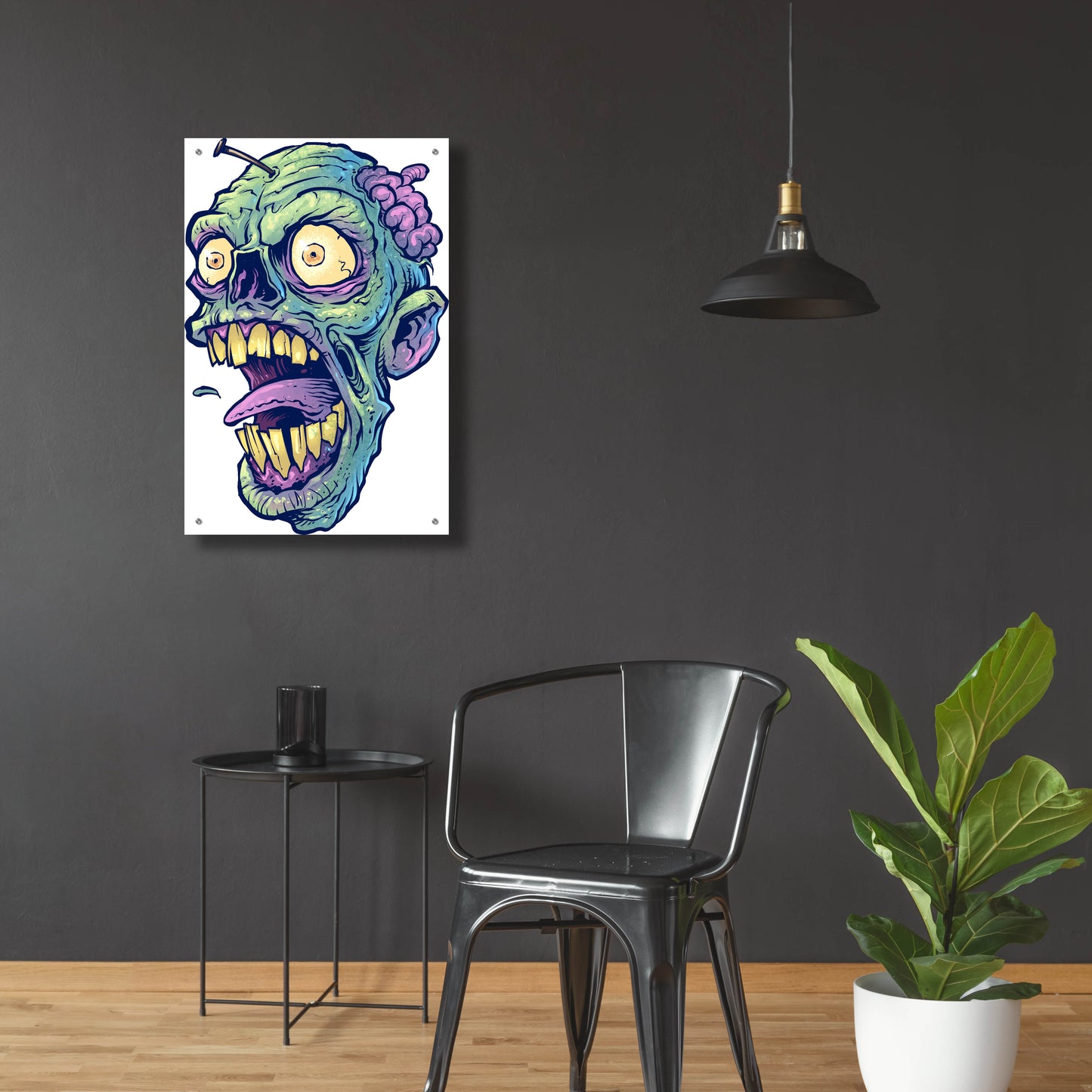 Epic Art 'Zombie Pattern Head 03' by Flyland Designs, Acrylic Glass Wall Art,24x36