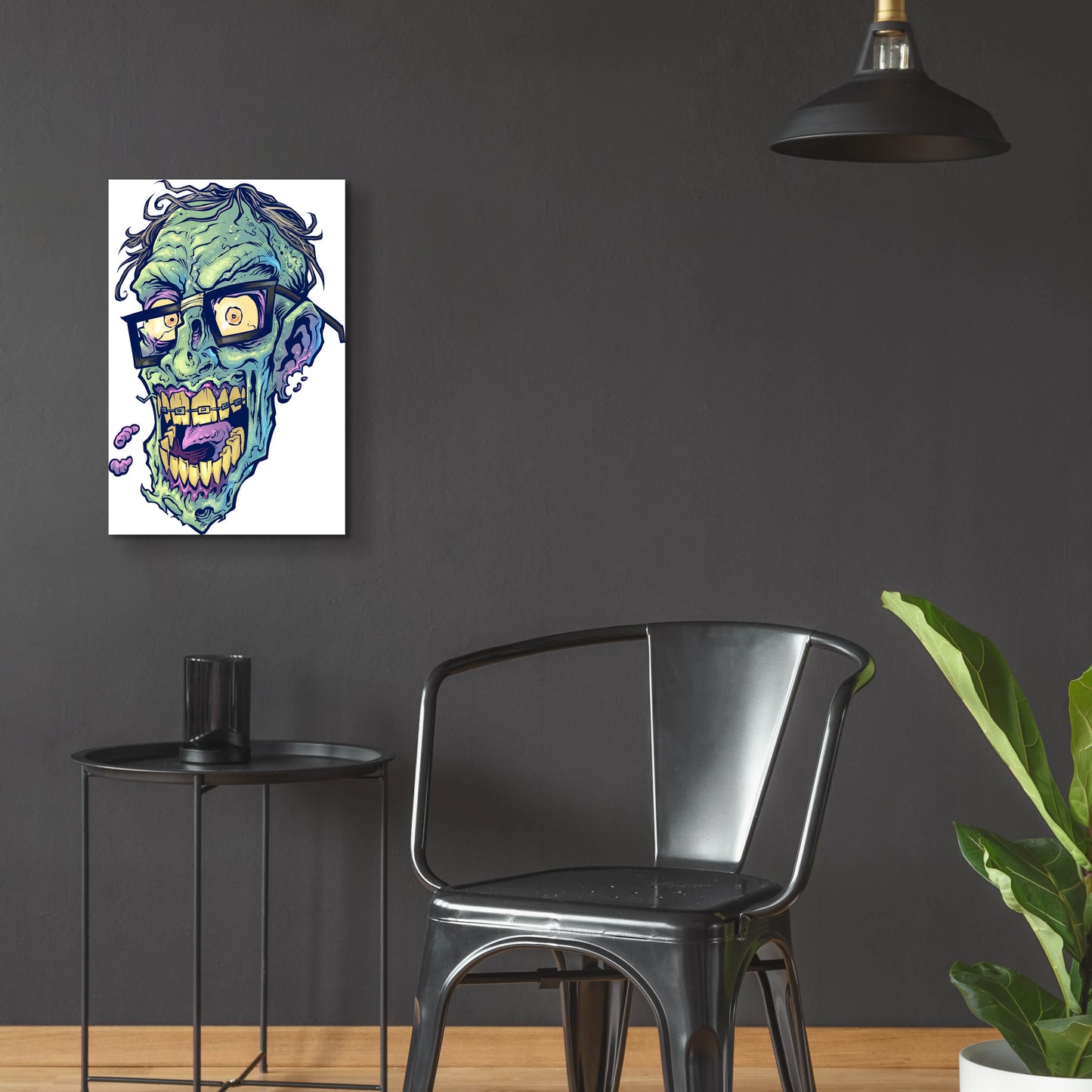 Epic Art 'Zombie Pattern Head 04' by Flyland Designs, Acrylic Glass Wall Art,16x24