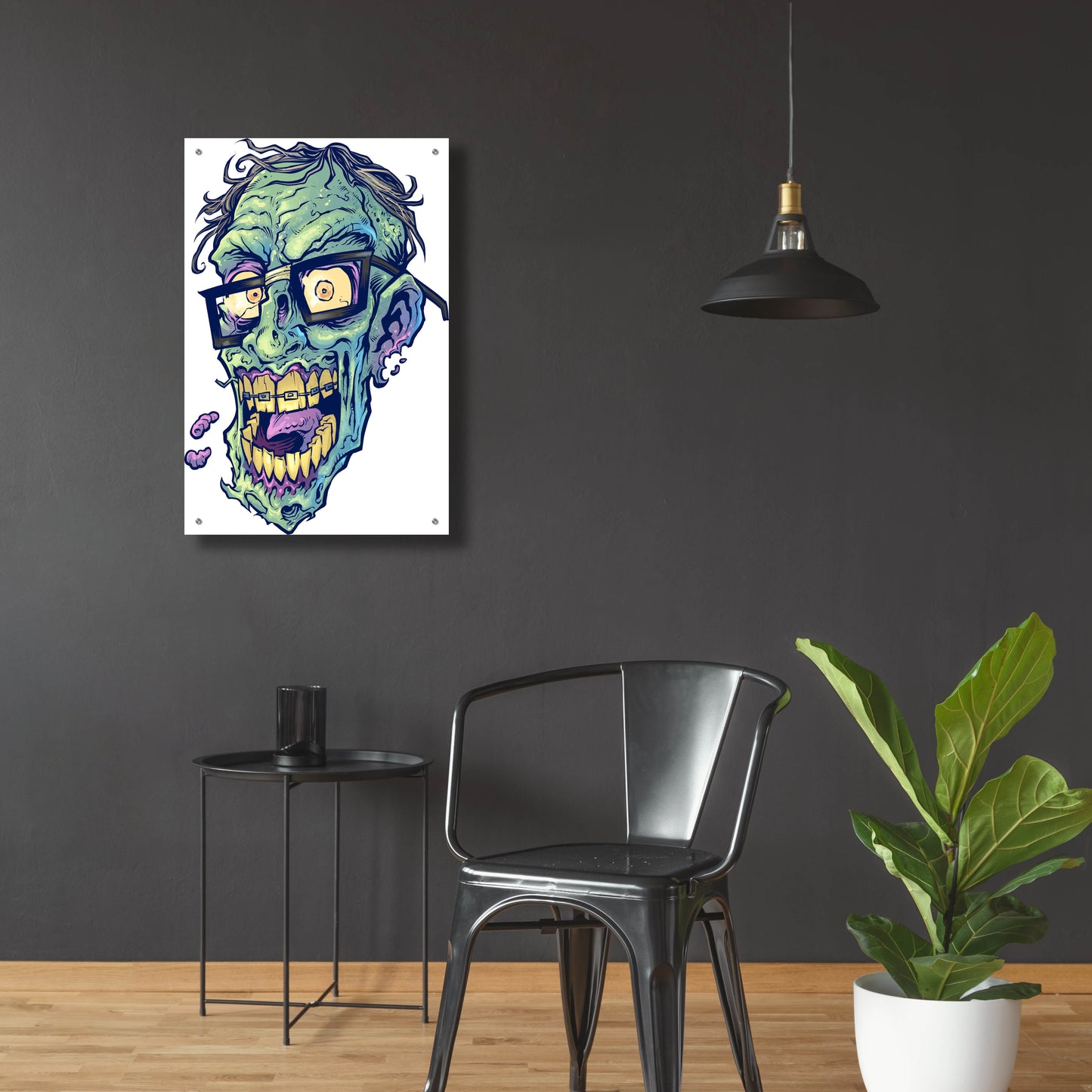 Epic Art 'Zombie Pattern Head 04' by Flyland Designs, Acrylic Glass Wall Art,24x36