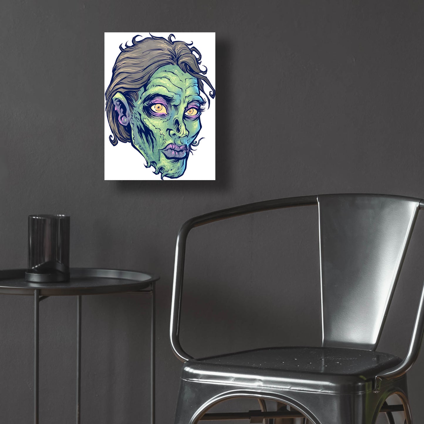 Epic Art 'Zombie Pattern Head 05' by Flyland Designs, Acrylic Glass Wall Art,12x16