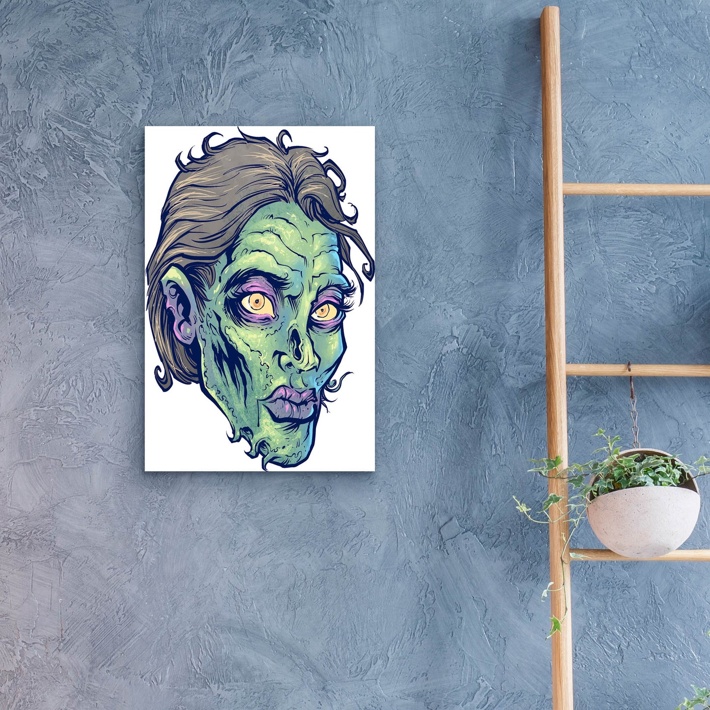 Epic Art 'Zombie Pattern Head 05' by Flyland Designs, Acrylic Glass Wall Art,16x24