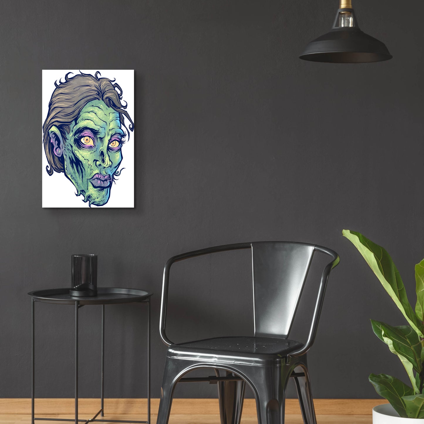 Epic Art 'Zombie Pattern Head 05' by Flyland Designs, Acrylic Glass Wall Art,16x24