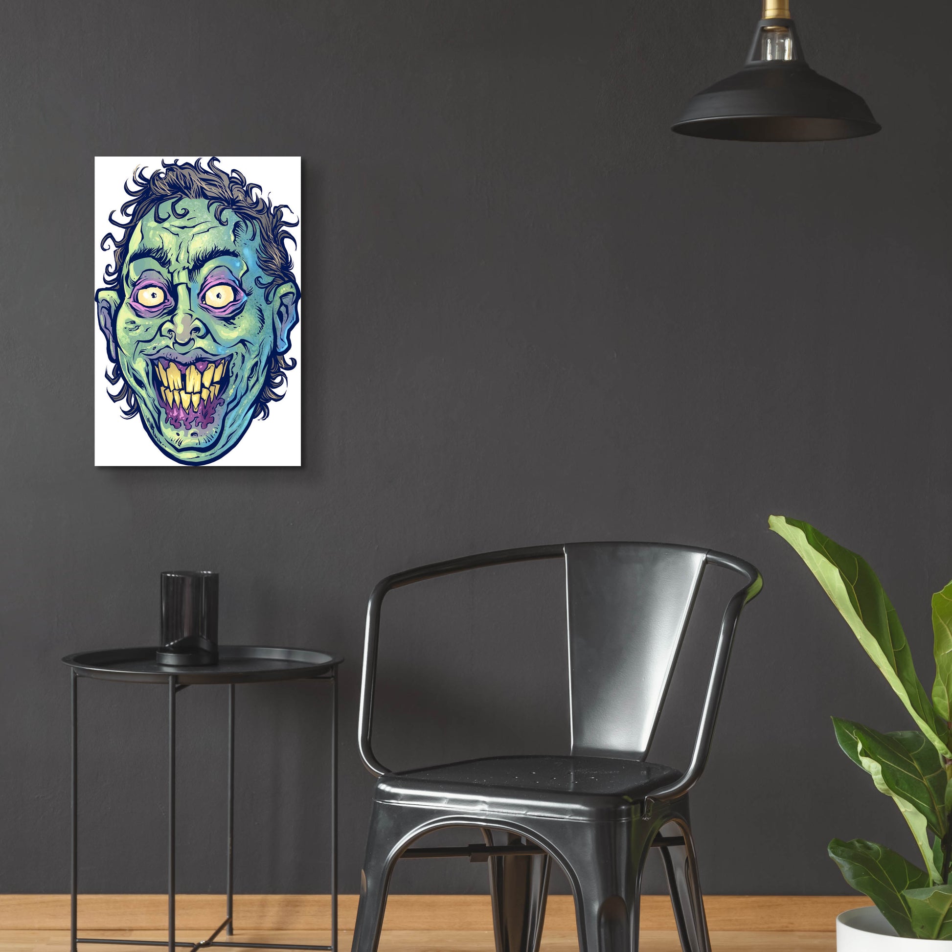 Epic Art 'Zombie Pattern Head 06' by Flyland Designs, Acrylic Glass Wall Art,16x24