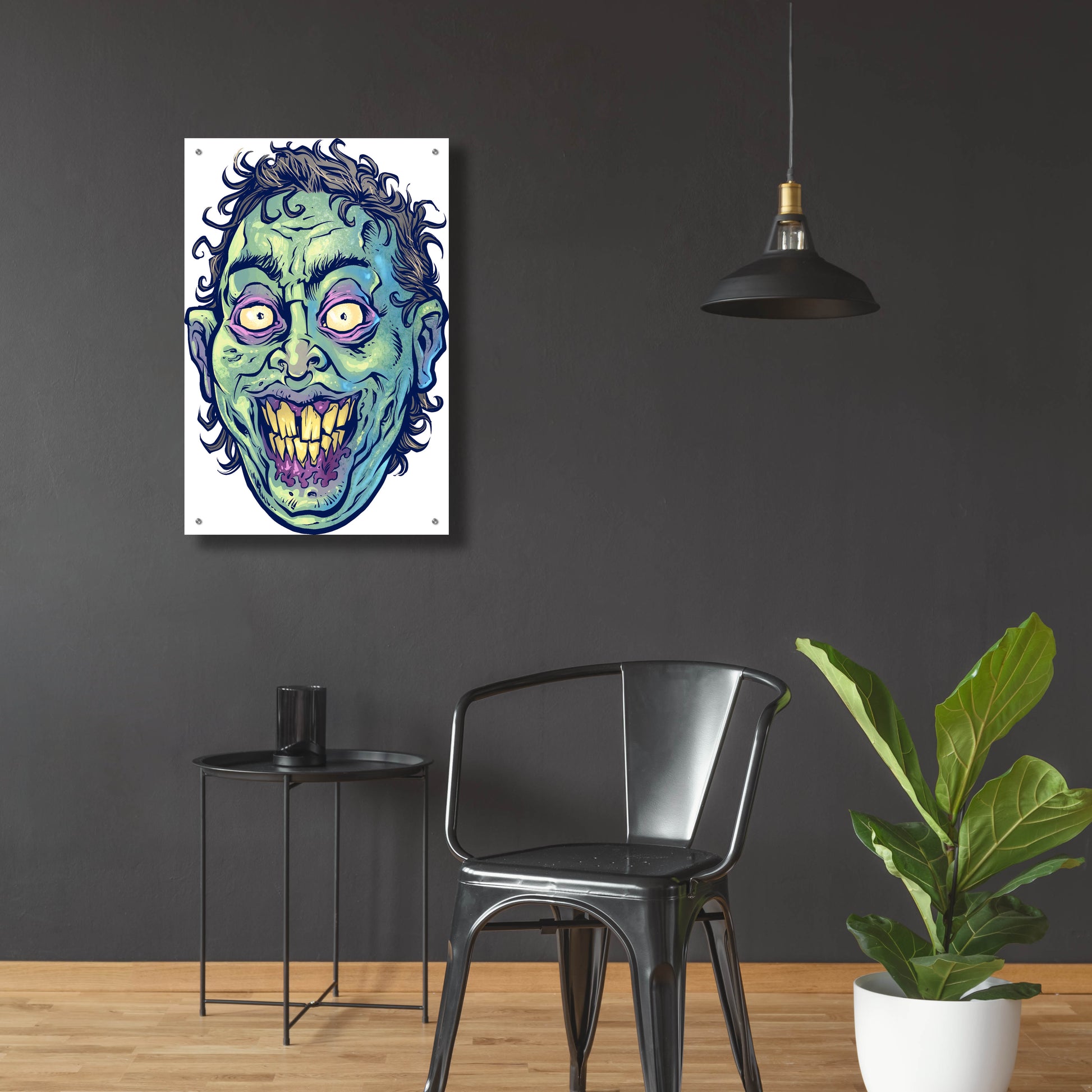 Epic Art 'Zombie Pattern Head 06' by Flyland Designs, Acrylic Glass Wall Art,24x36