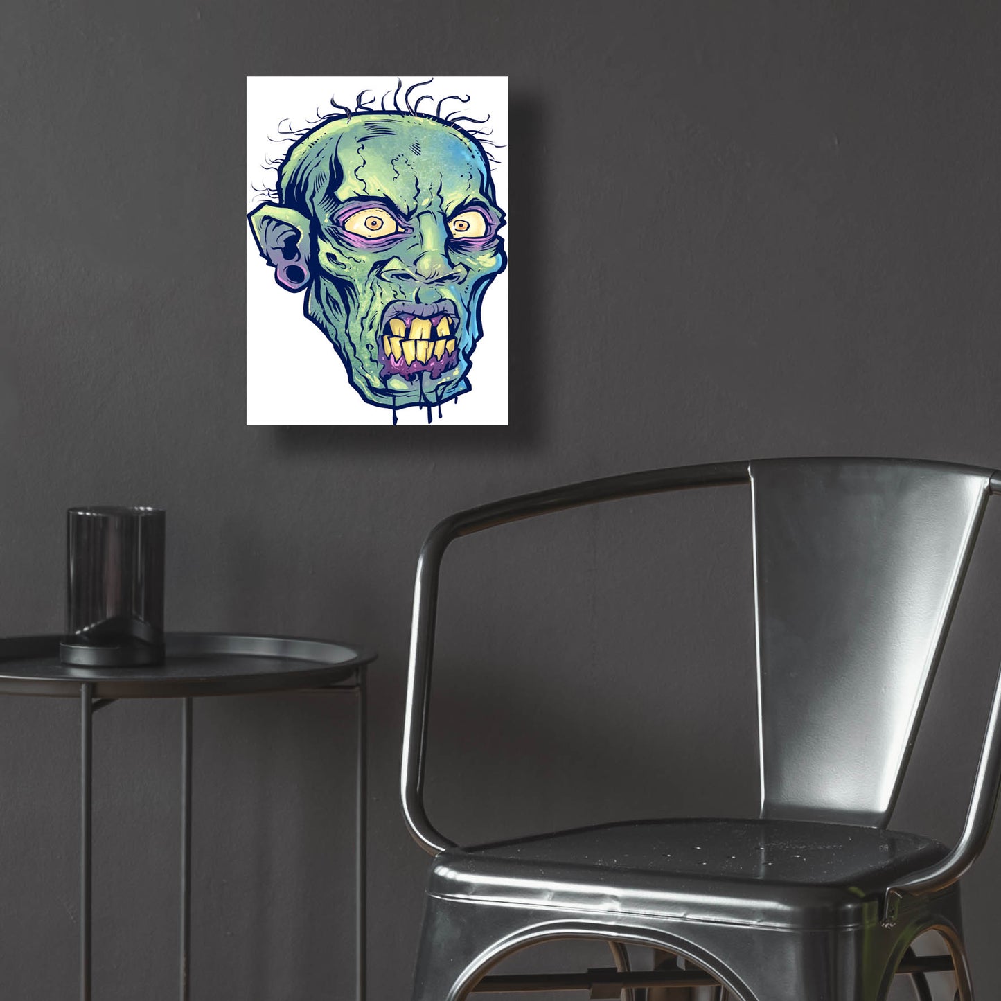 Epic Art 'Zombie Pattern Head 07' by Flyland Designs, Acrylic Glass Wall Art,12x16