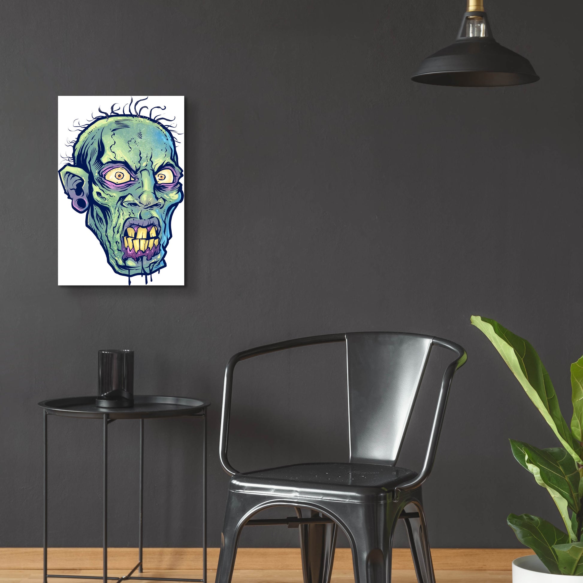 Epic Art 'Zombie Pattern Head 07' by Flyland Designs, Acrylic Glass Wall Art,16x24