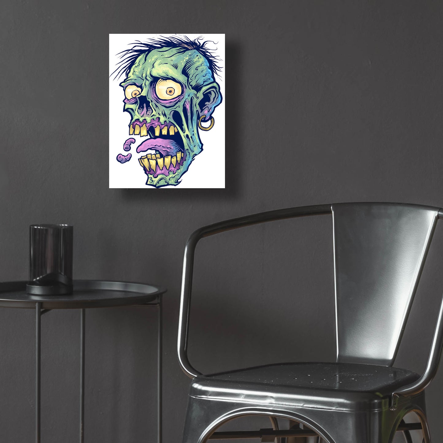 Epic Art 'Zombie Pattern Head 09' by Flyland Designs, Acrylic Glass Wall Art,12x16