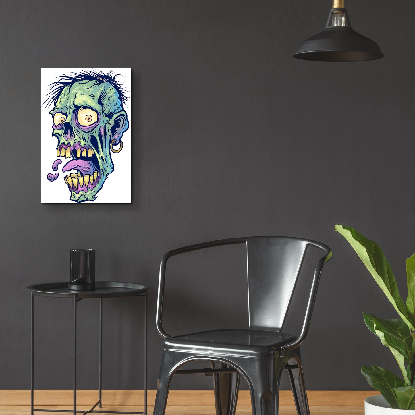 Epic Art 'Zombie Pattern Head 09' by Flyland Designs, Acrylic Glass Wall Art,16x24