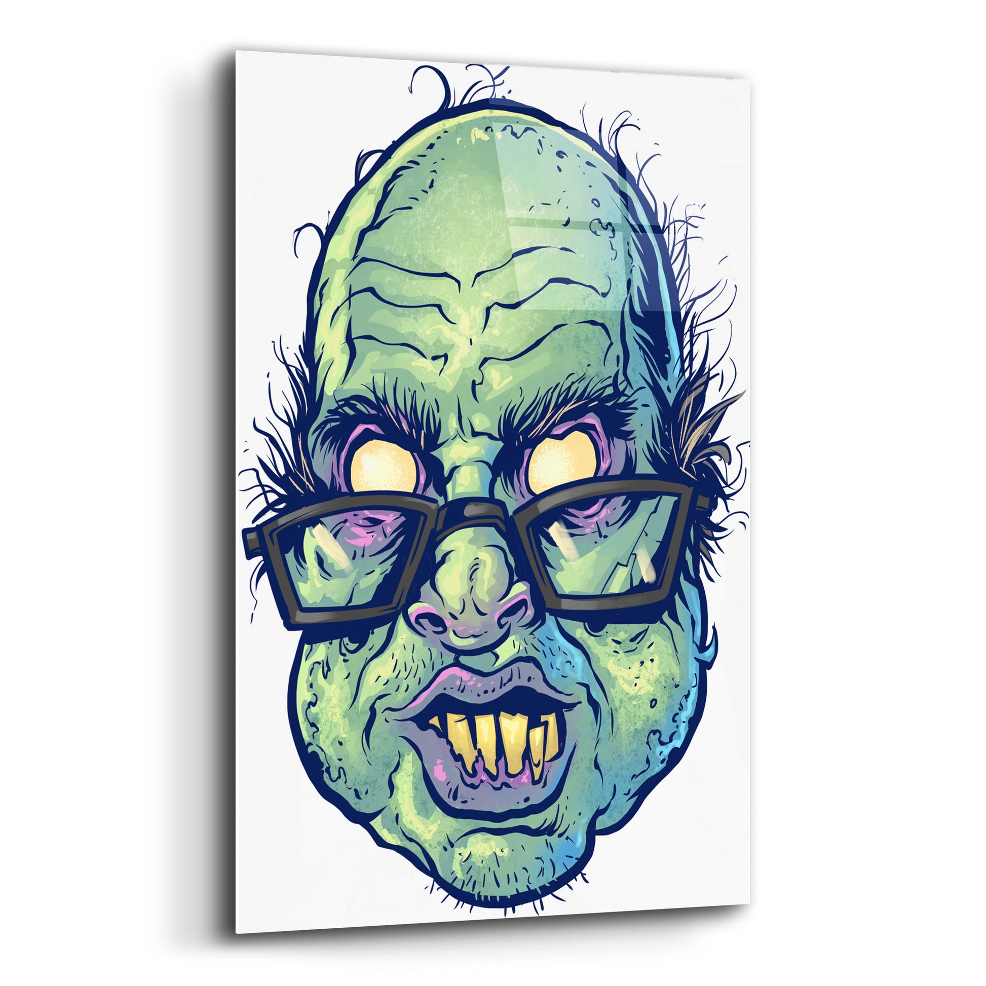 Epic Art 'Zombie Pattern Head 10' by Flyland Designs, Acrylic Glass Wall Art,12x16