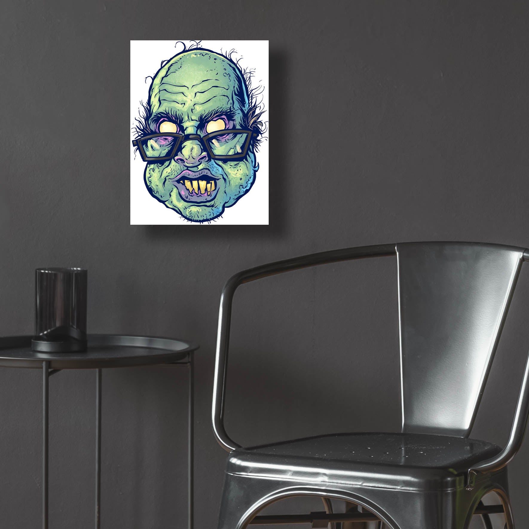 Epic Art 'Zombie Pattern Head 10' by Flyland Designs, Acrylic Glass Wall Art,12x16