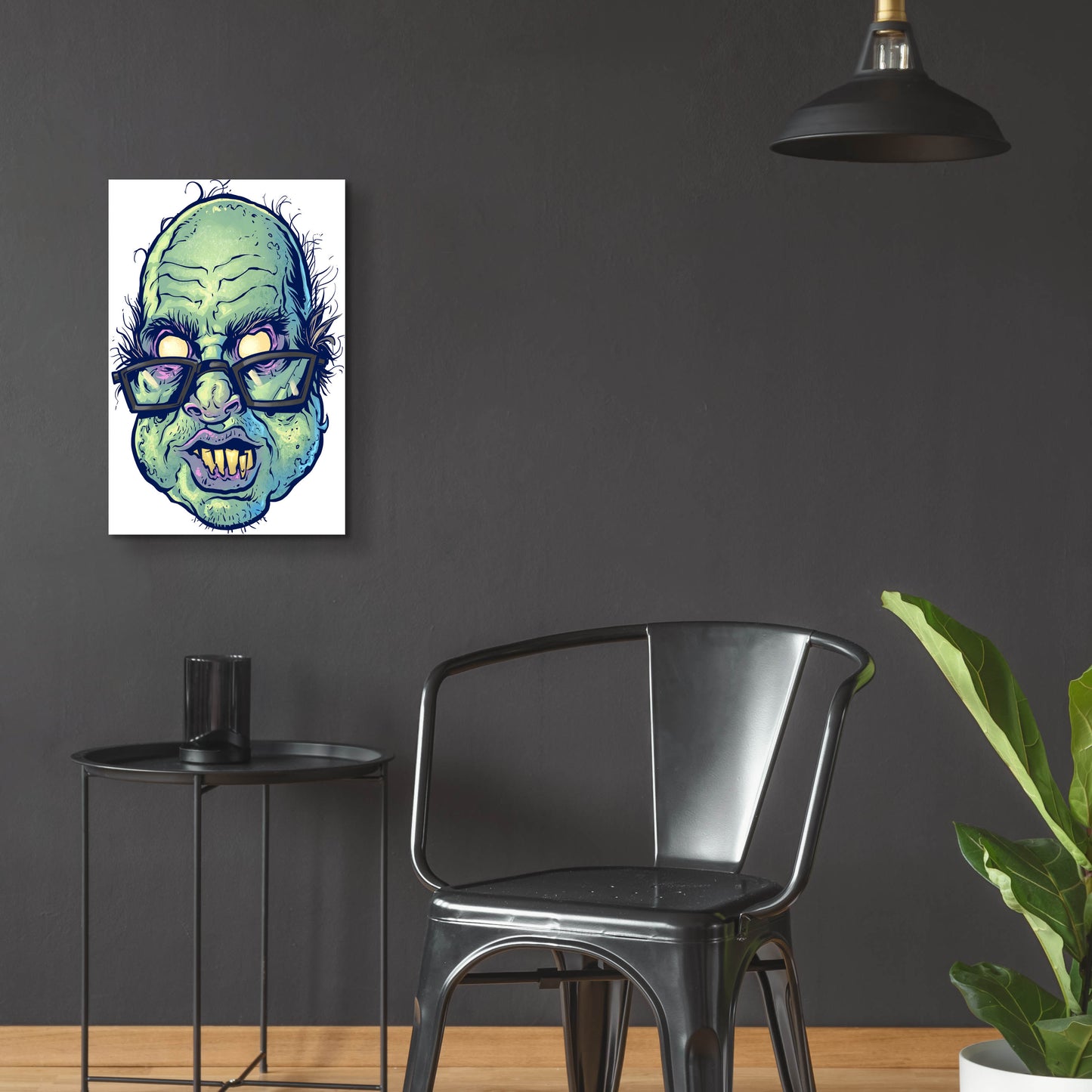 Epic Art 'Zombie Pattern Head 10' by Flyland Designs, Acrylic Glass Wall Art,16x24