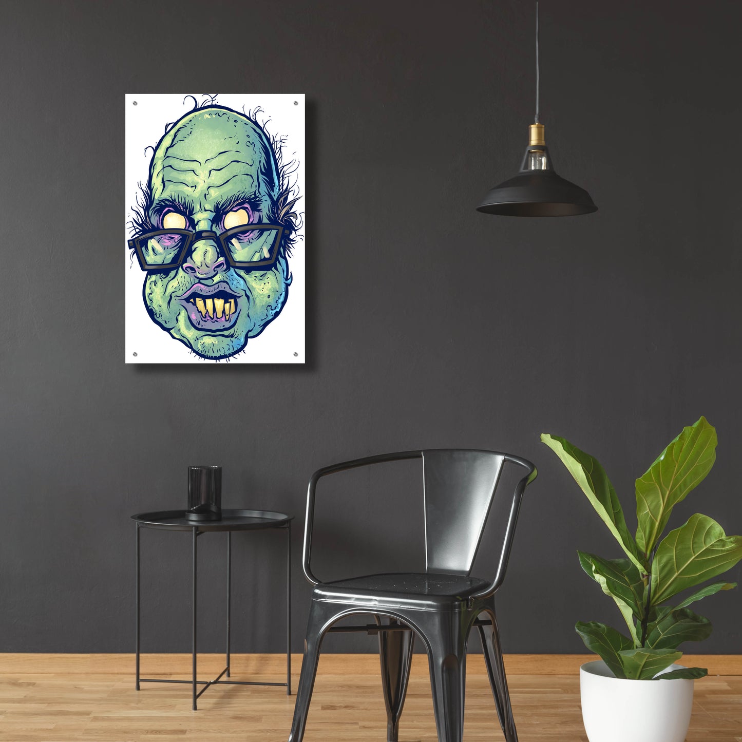 Epic Art 'Zombie Pattern Head 10' by Flyland Designs, Acrylic Glass Wall Art,24x36