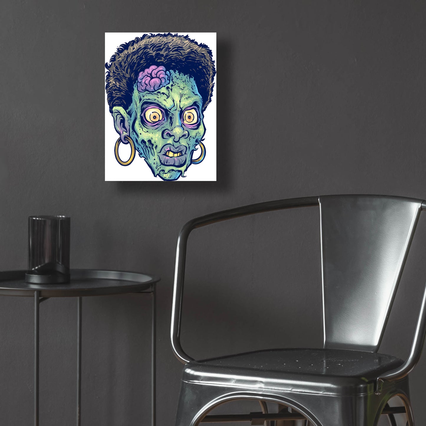 Epic Art 'Zombie Pattern Head 11' by Flyland Designs, Acrylic Glass Wall Art,12x16