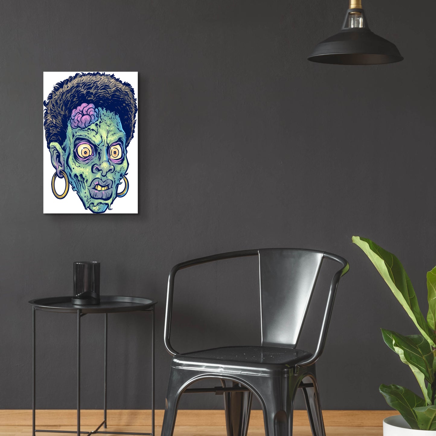 Epic Art 'Zombie Pattern Head 11' by Flyland Designs, Acrylic Glass Wall Art,16x24