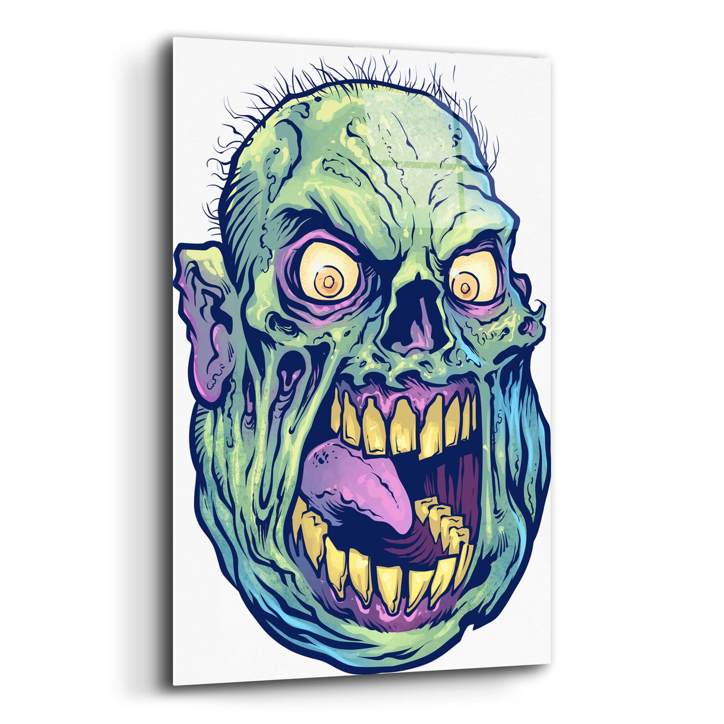 Epic Art 'Zombie Pattern Head 12' by Flyland Designs, Acrylic Glass Wall Art,12x16