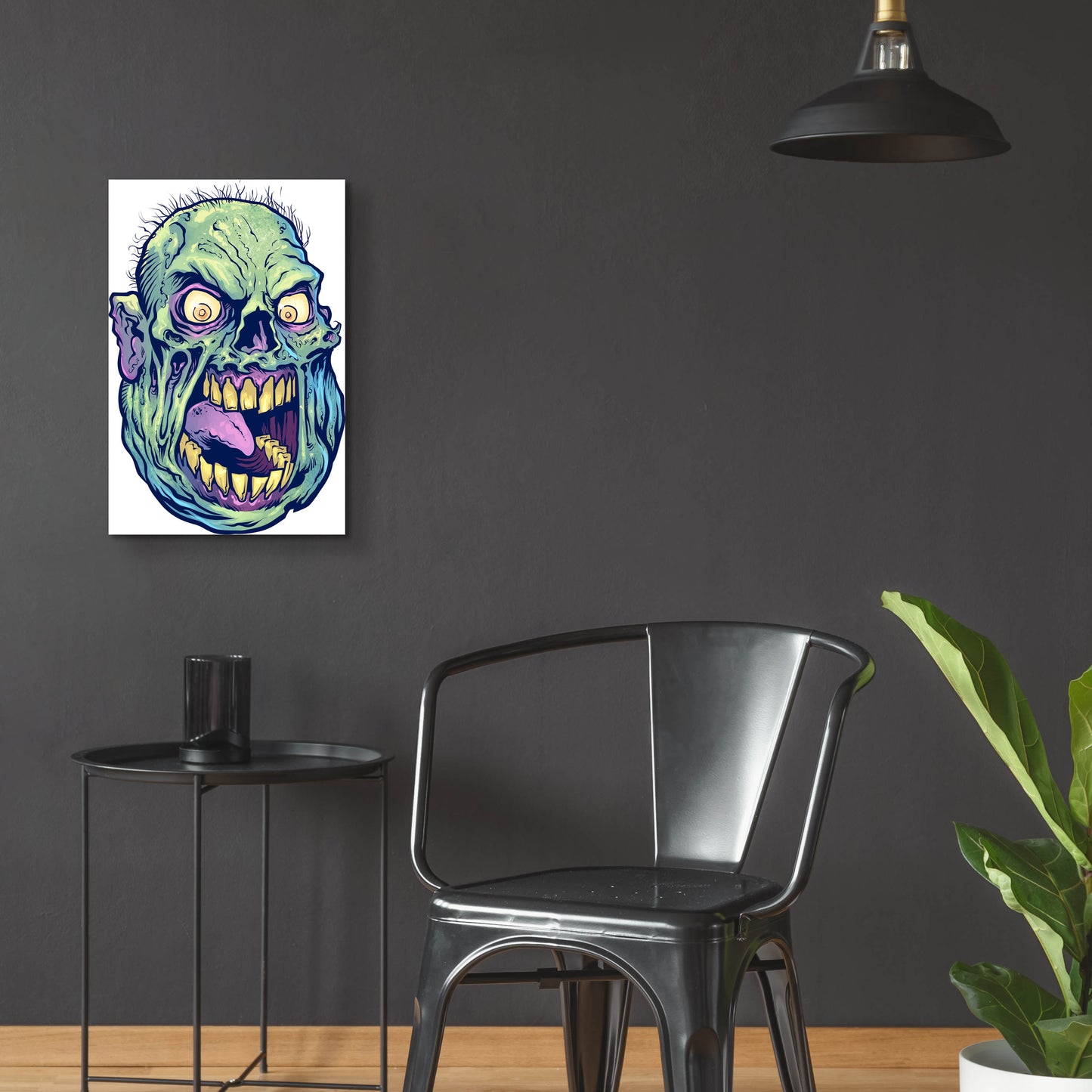 Epic Art 'Zombie Pattern Head 12' by Flyland Designs, Acrylic Glass Wall Art,16x24