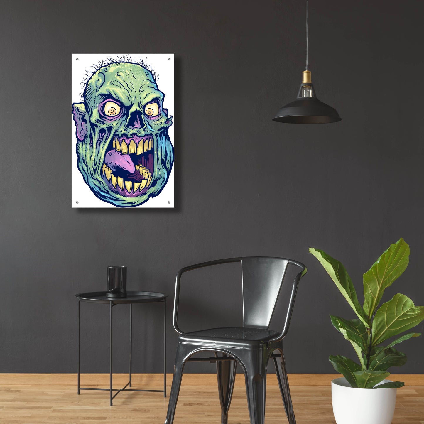 Epic Art 'Zombie Pattern Head 12' by Flyland Designs, Acrylic Glass Wall Art,24x36