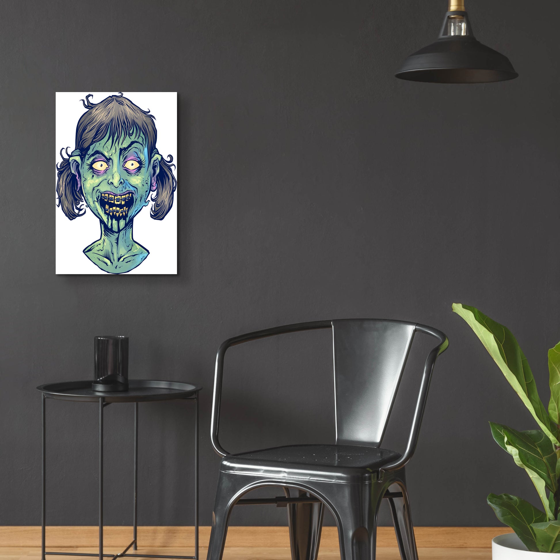 Epic Art 'Zombie Pattern Head 13' by Flyland Designs, Acrylic Glass Wall Art,16x24