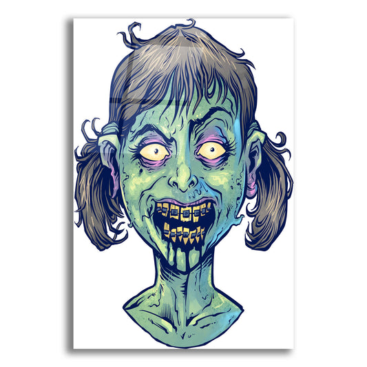 Epic Art 'Zombie Pattern Head 13' by Flyland Designs, Acrylic Glass Wall Art