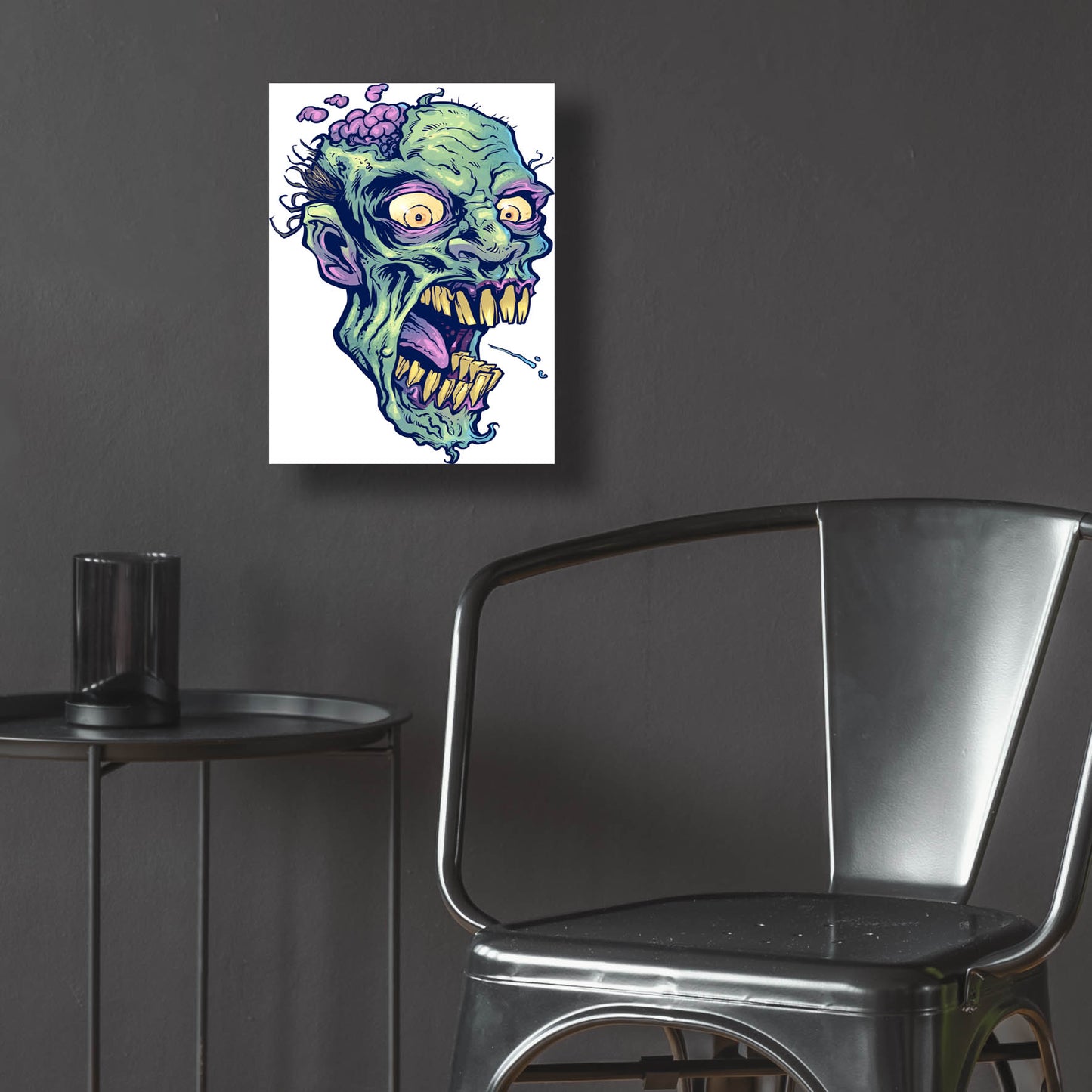 Epic Art 'Zombie Pattern Head 14' by Flyland Designs, Acrylic Glass Wall Art,12x16