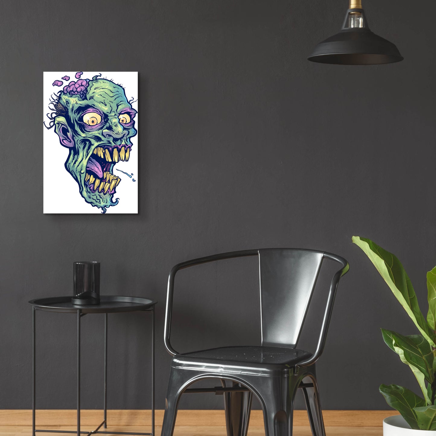 Epic Art 'Zombie Pattern Head 14' by Flyland Designs, Acrylic Glass Wall Art,16x24