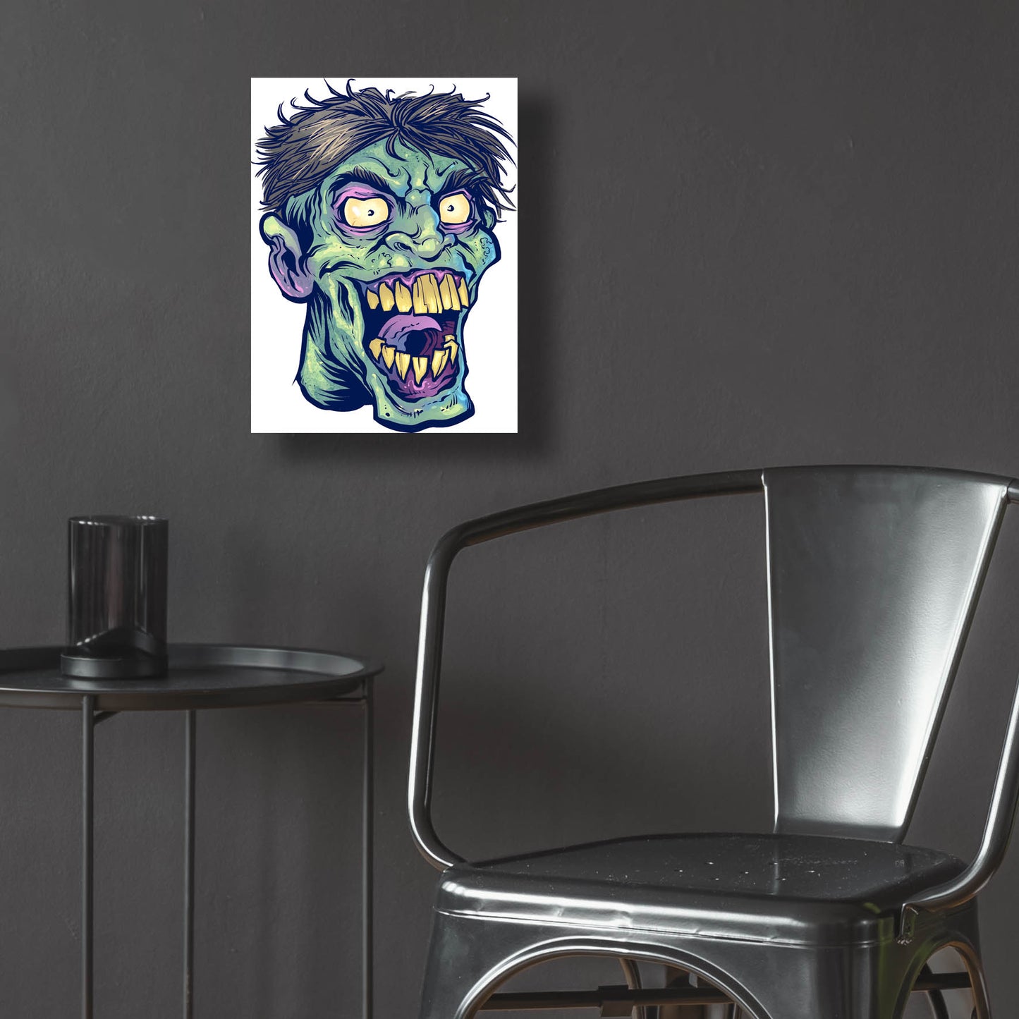 Epic Art 'Zombie Pattern Head 15' by Flyland Designs, Acrylic Glass Wall Art,12x16