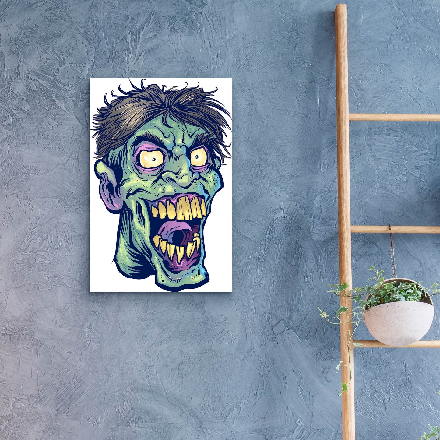 Epic Art 'Zombie Pattern Head 15' by Flyland Designs, Acrylic Glass Wall Art,16x24