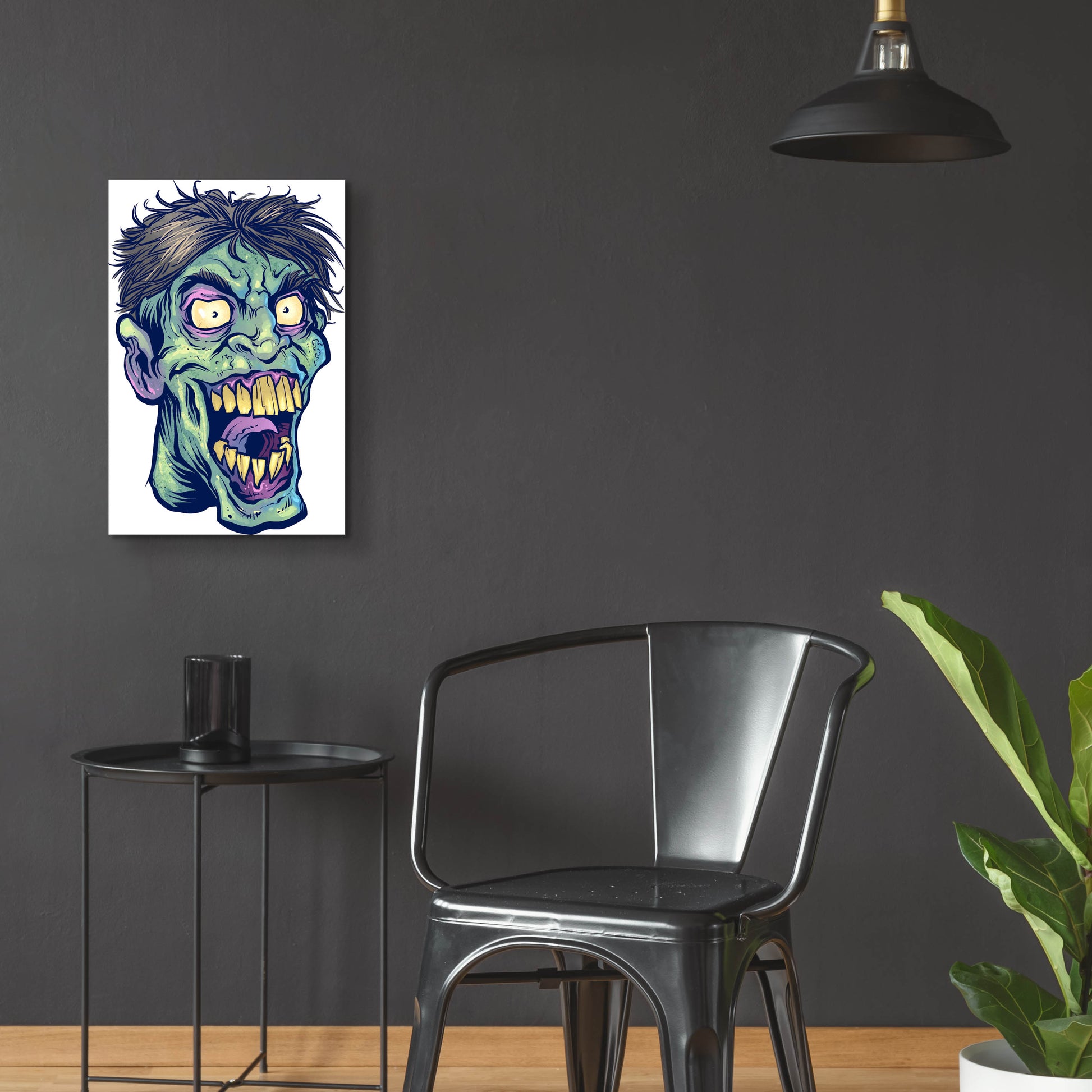 Epic Art 'Zombie Pattern Head 15' by Flyland Designs, Acrylic Glass Wall Art,16x24