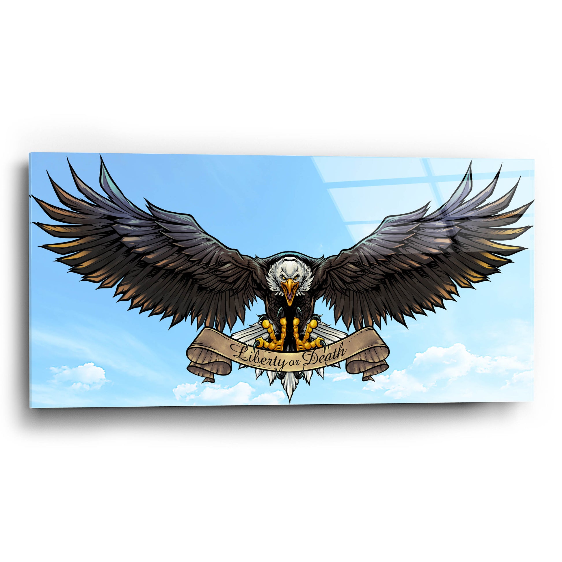 Epic Art 'American Eagle Sky' by Flyland Designs, Acrylic Glass Wall Art,24x12