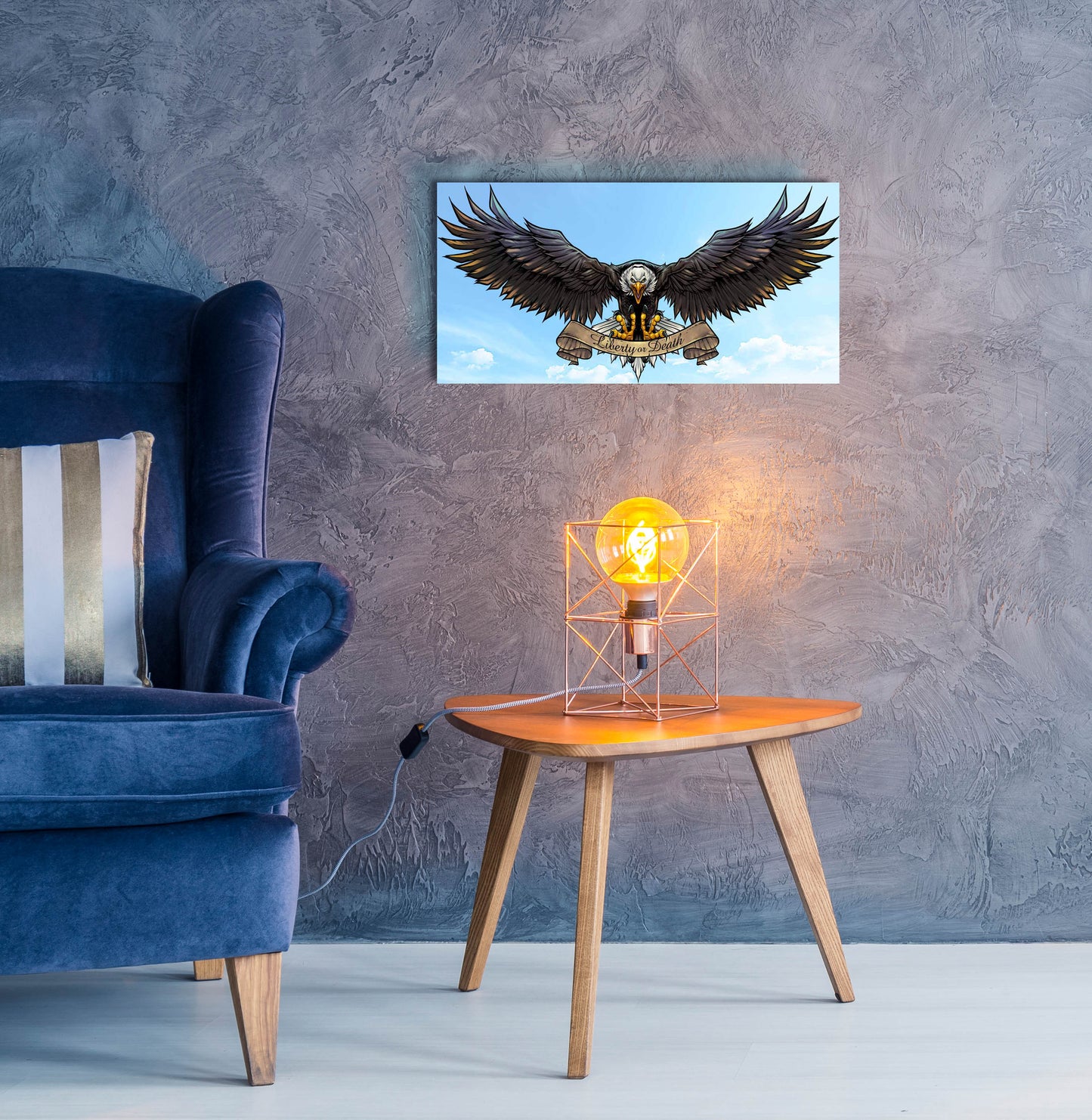 Epic Art 'American Eagle Sky' by Flyland Designs, Acrylic Glass Wall Art,24x12