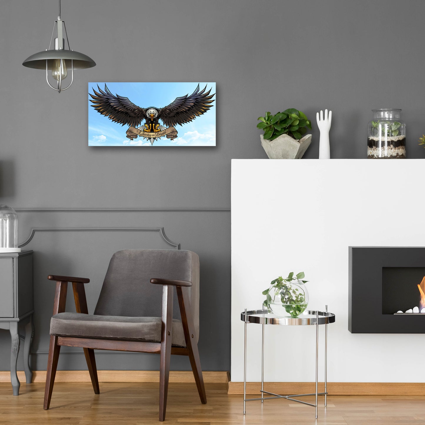 Epic Art 'American Eagle Sky' by Flyland Designs, Acrylic Glass Wall Art,24x12