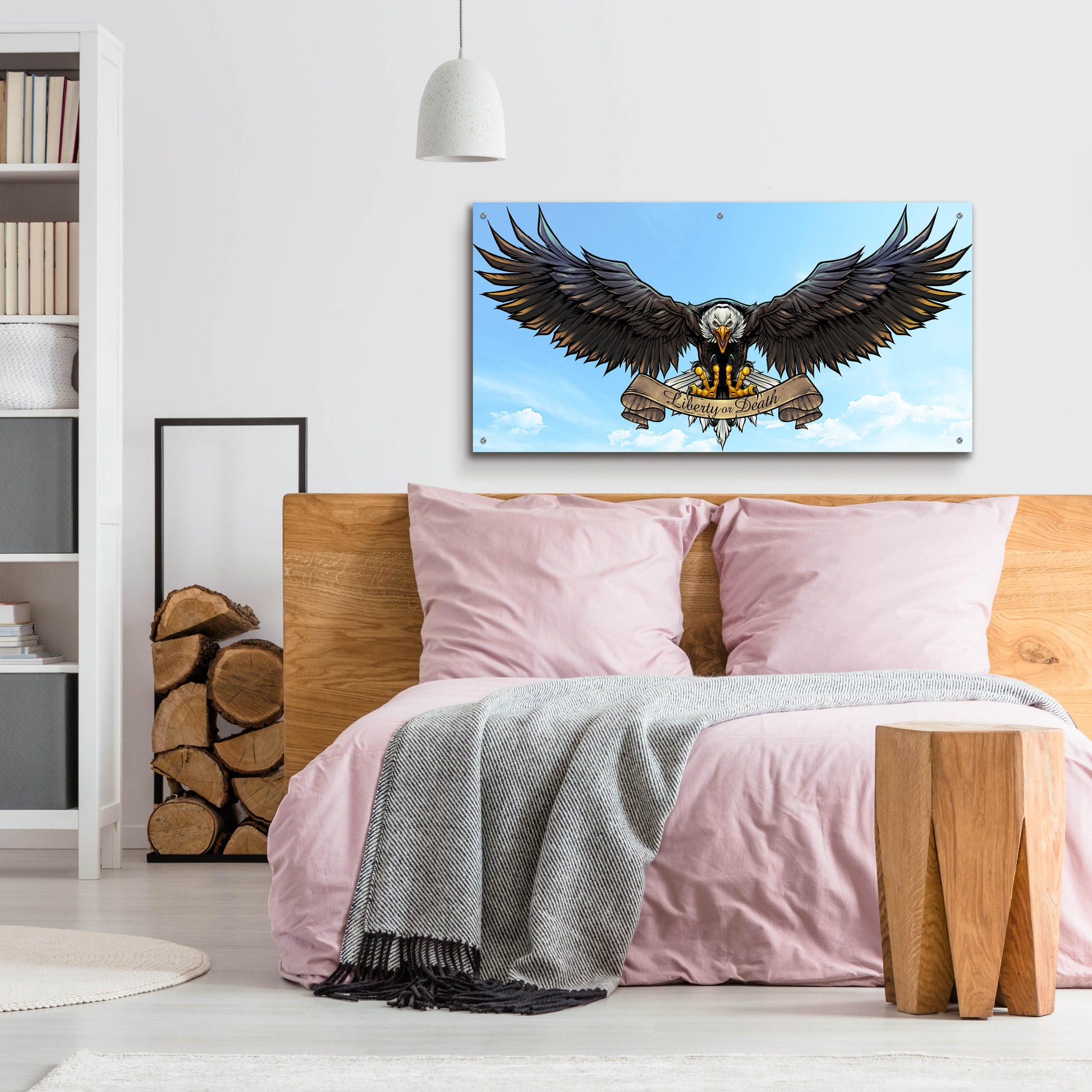 Epic Art 'American Eagle Sky' by Flyland Designs, Acrylic Glass Wall Art,48x24