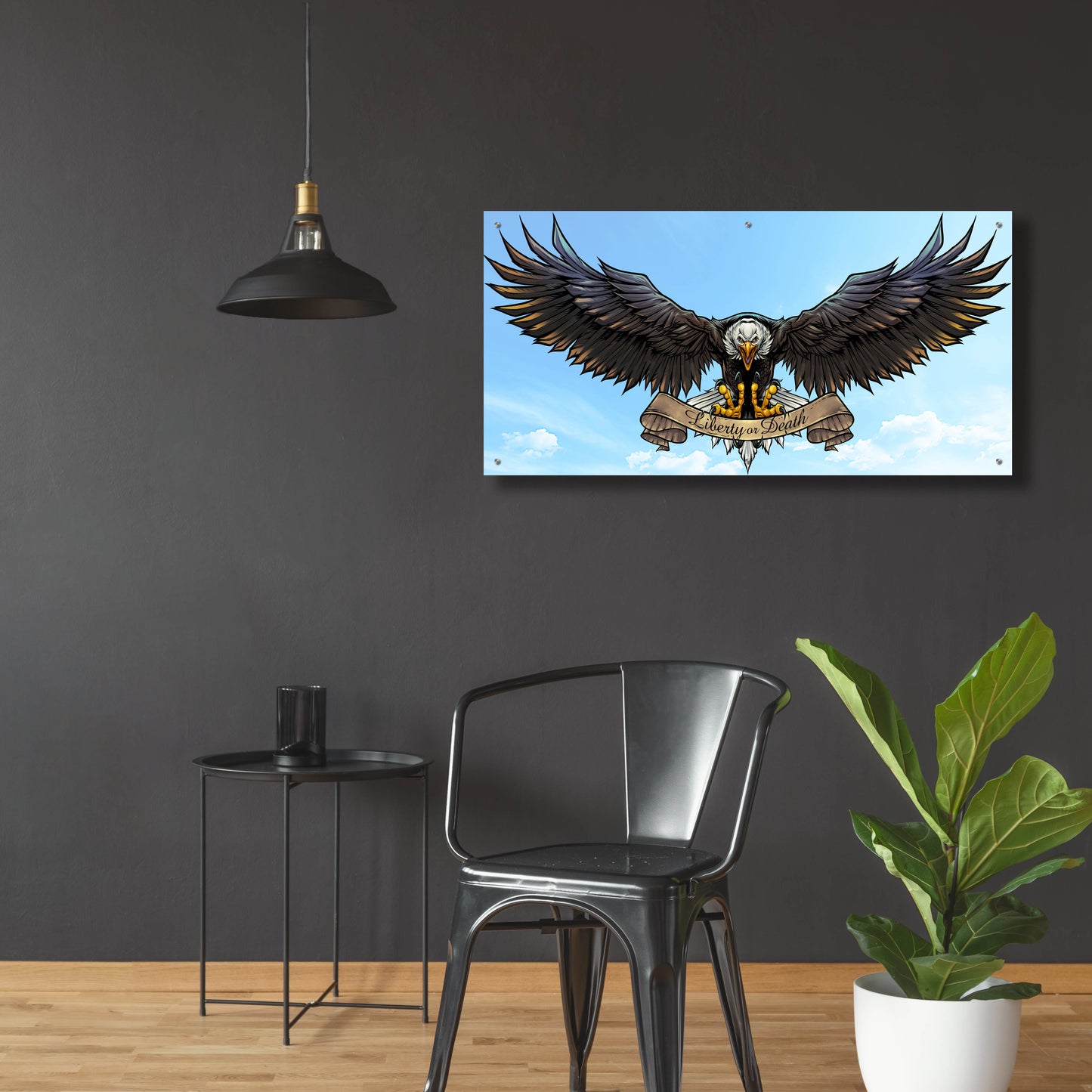 Epic Art 'American Eagle Sky' by Flyland Designs, Acrylic Glass Wall Art,48x24