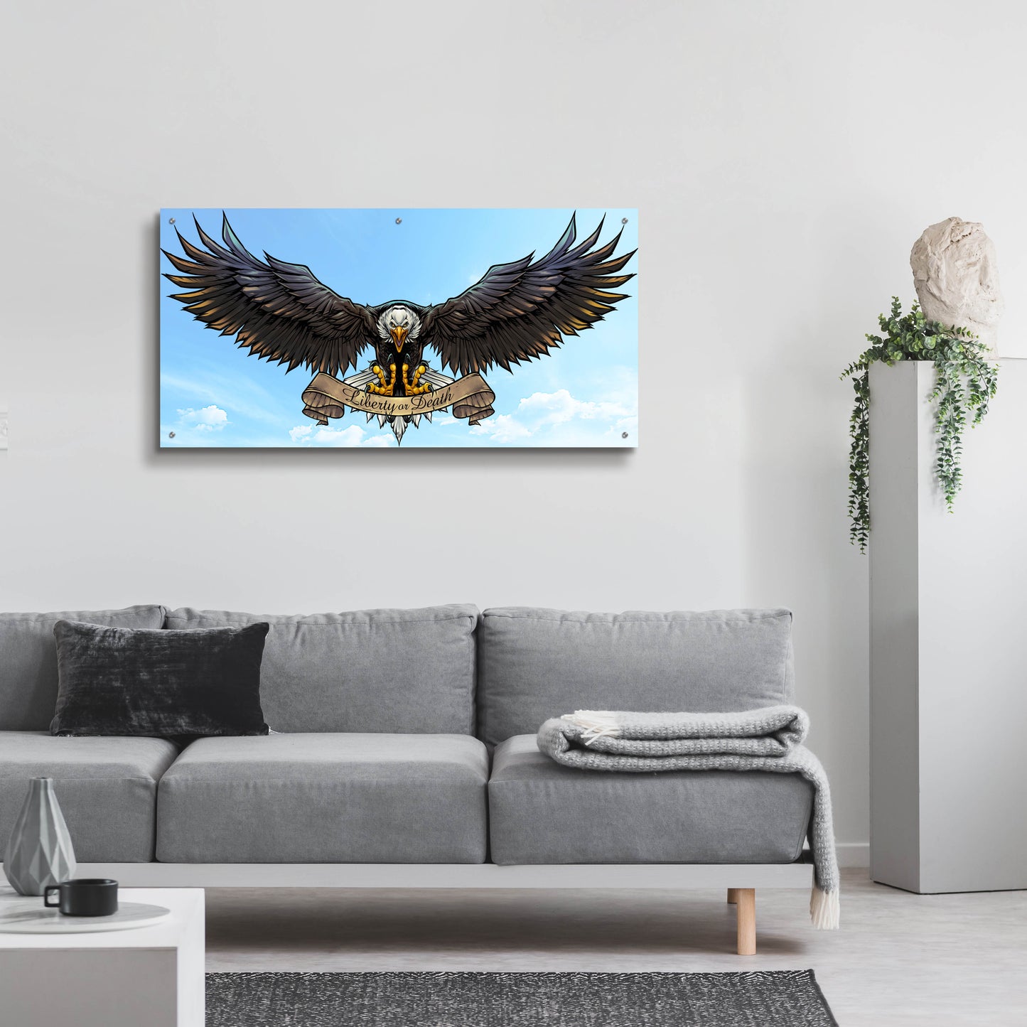 Epic Art 'American Eagle Sky' by Flyland Designs, Acrylic Glass Wall Art,48x24