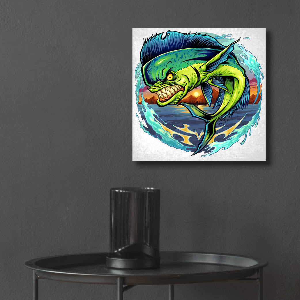 Epic Art 'Angry Mahi-Mahi' by Flyland Designs, Acrylic Glass Wall Art,12x12