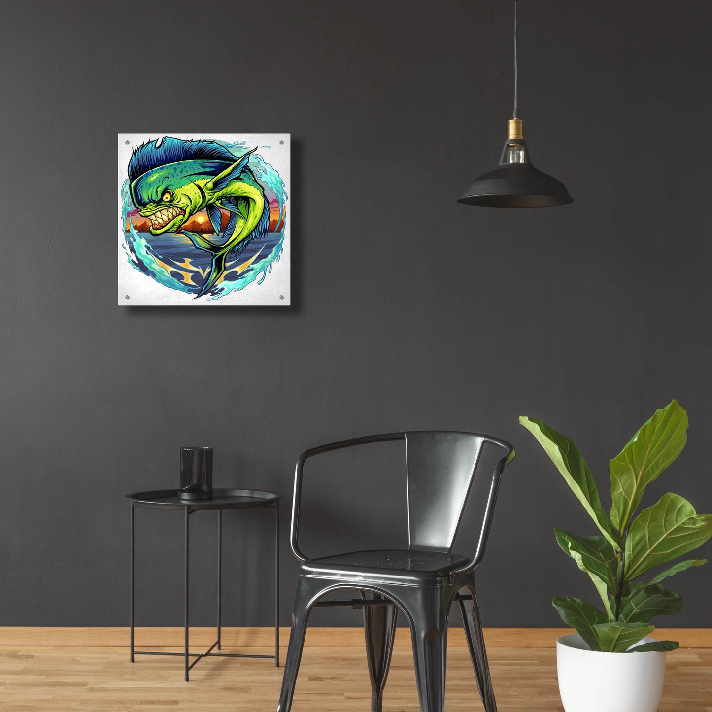 Epic Art 'Angry Mahi-Mahi' by Flyland Designs, Acrylic Glass Wall Art,24x24