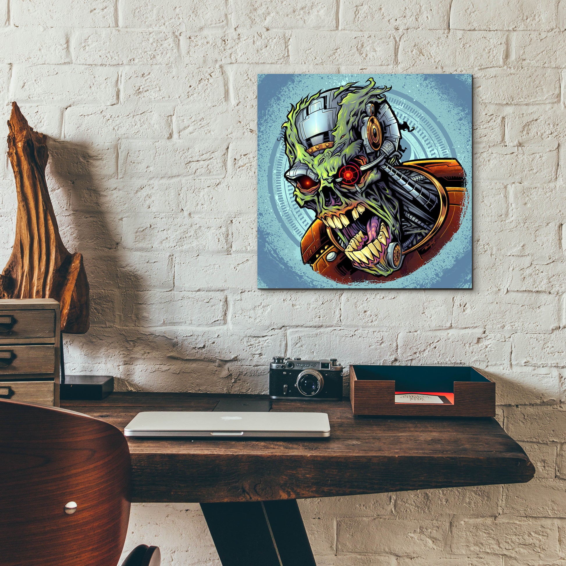 Epic Art 'Cyborg Zombie' by Flyland Designs, Acrylic Glass Wall Art,12x12