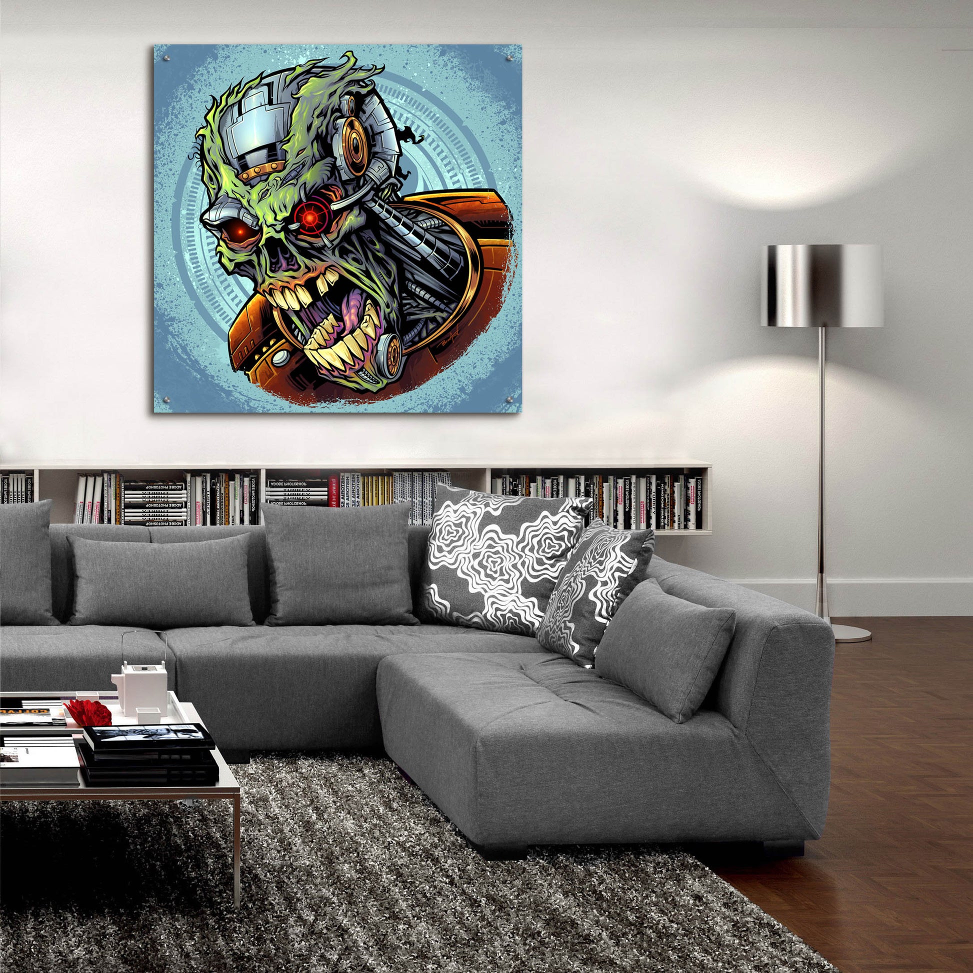 Epic Art 'Cyborg Zombie' by Flyland Designs, Acrylic Glass Wall Art,36x36